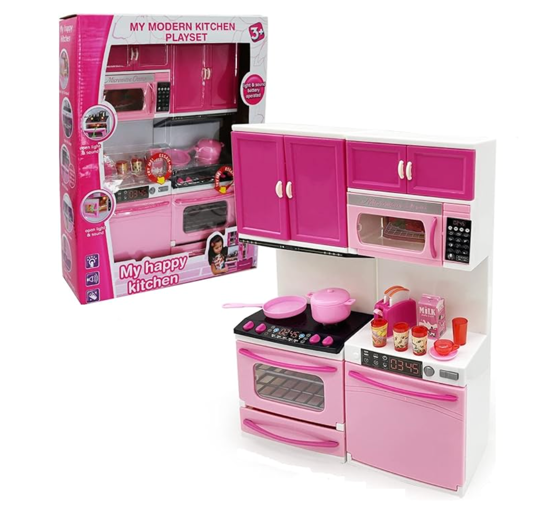 My Modern Kitchen Mini Toy Playset – Battery-Operated Kitchen for Kids