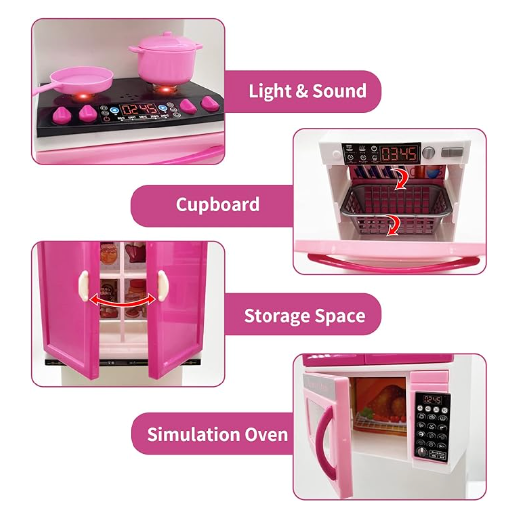 My Modern Kitchen Mini Toy Playset – Battery-Operated Kitchen for Kids