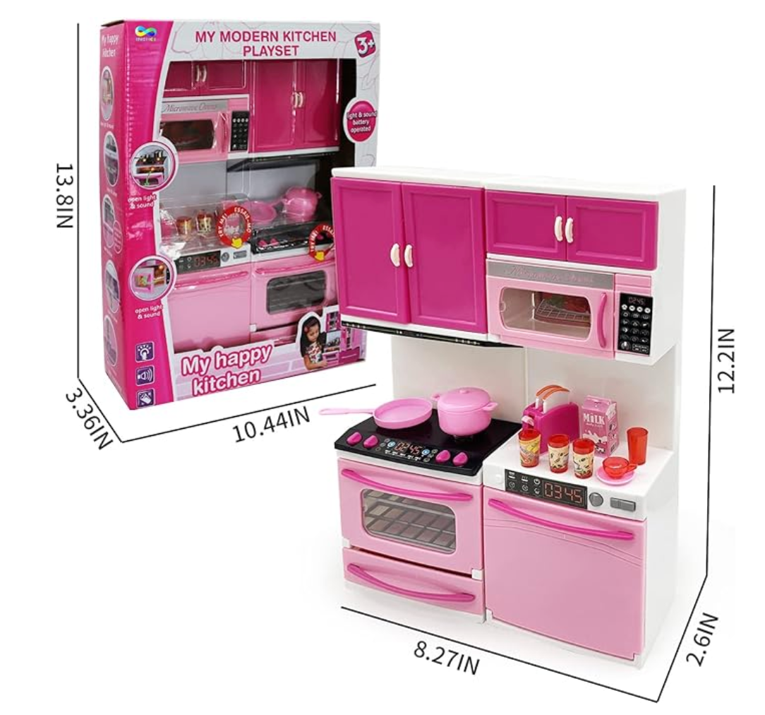 My Modern Kitchen Mini Toy Playset – Battery-Operated Kitchen for Kids