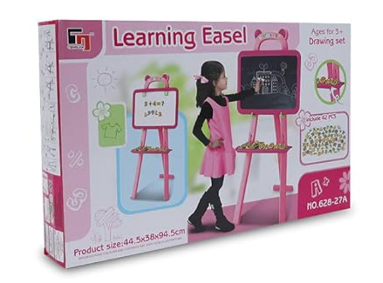 3-in-1 Learning Easel – Magnetic Whiteboard, Blackboard, and Educational Playset