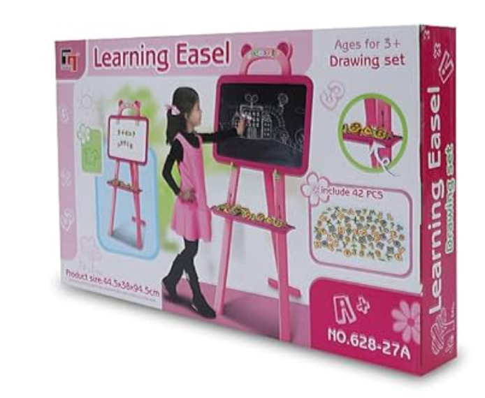 3-in-1 Learning Easel – Magnetic Whiteboard, Blackboard, and Educational Playset