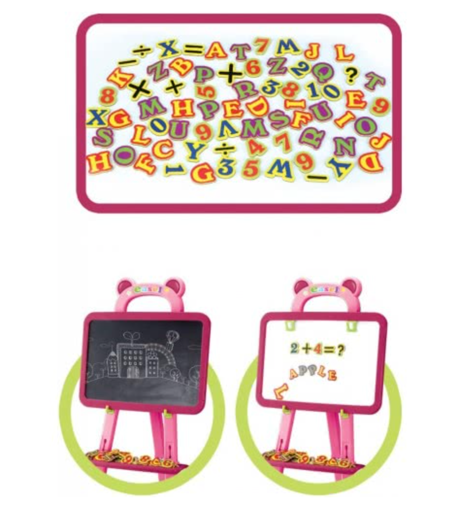 3-in-1 Learning Easel – Magnetic Whiteboard, Blackboard, and Educational Playset