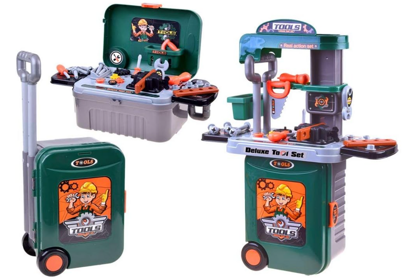 Deluxe Tool! Little Luggage – 3-in-1 Compact Tool Set for Kids