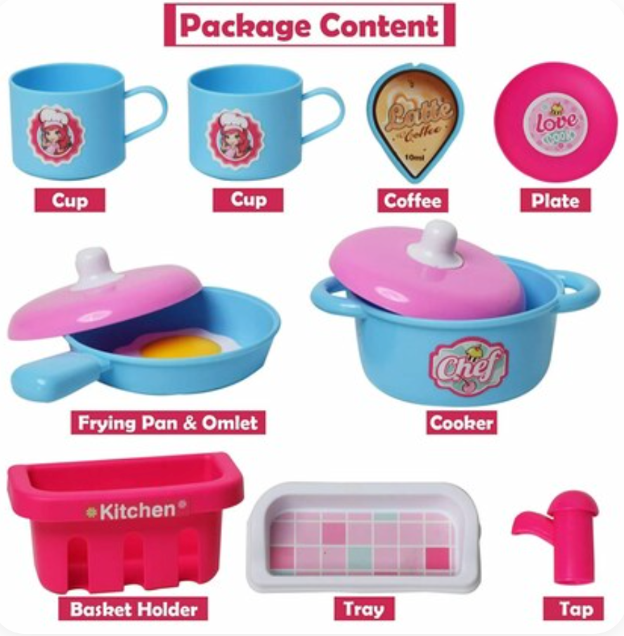 3-in-1 Kitchen Set – Chef Cook with Outfit and Mini Luggage for Kids 3+