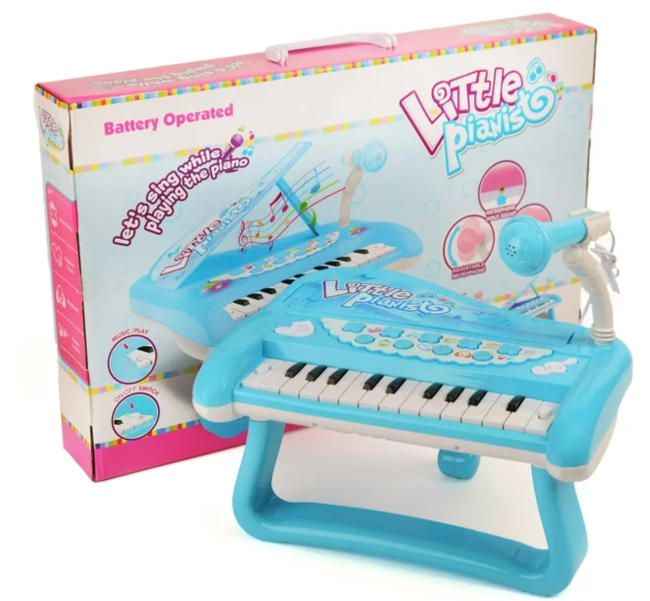 Little Pianist – Interactive Grand Piano Keyboard with Microphone & Lights