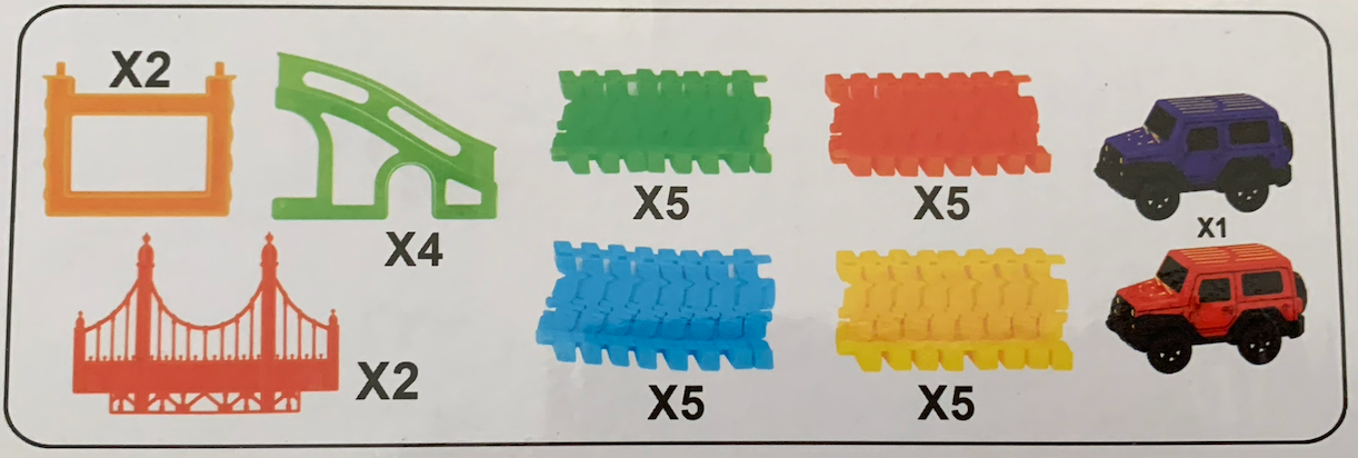 Speed Track Games – 168-Piece Racing Track with Melody & Lights