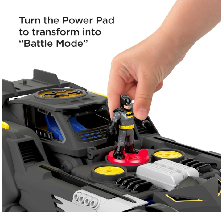 Imaginext DC Super Friends Transforming Batmobile RC Car – Lights, Sounds, and Battle Action for Kids Ages 3+