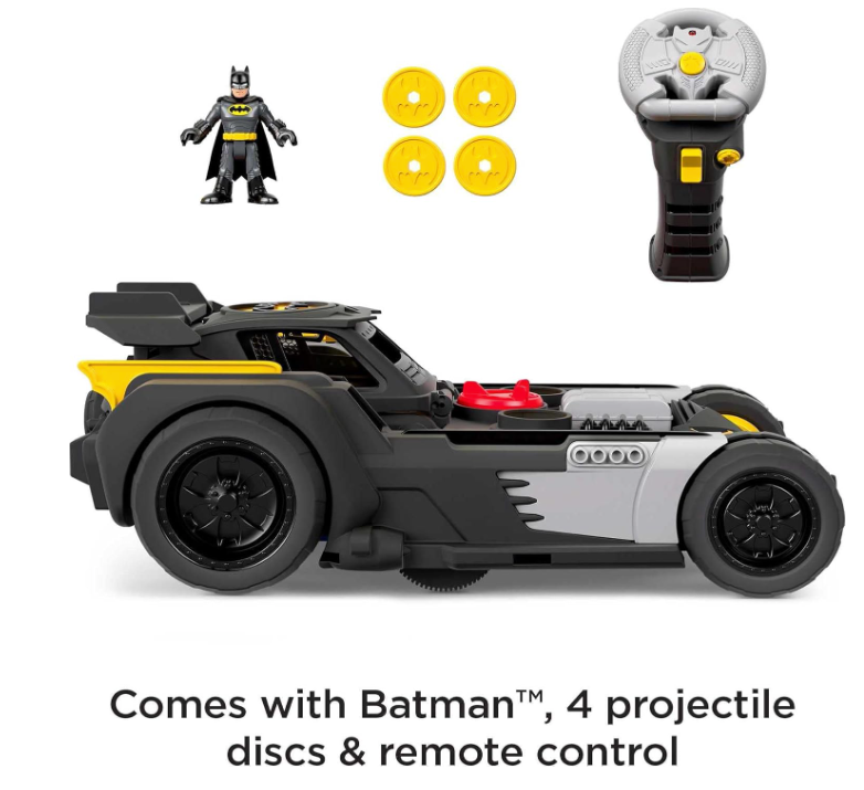 Imaginext DC Super Friends Transforming Batmobile RC Car – Lights, Sounds, and Battle Action for Kids Ages 3+