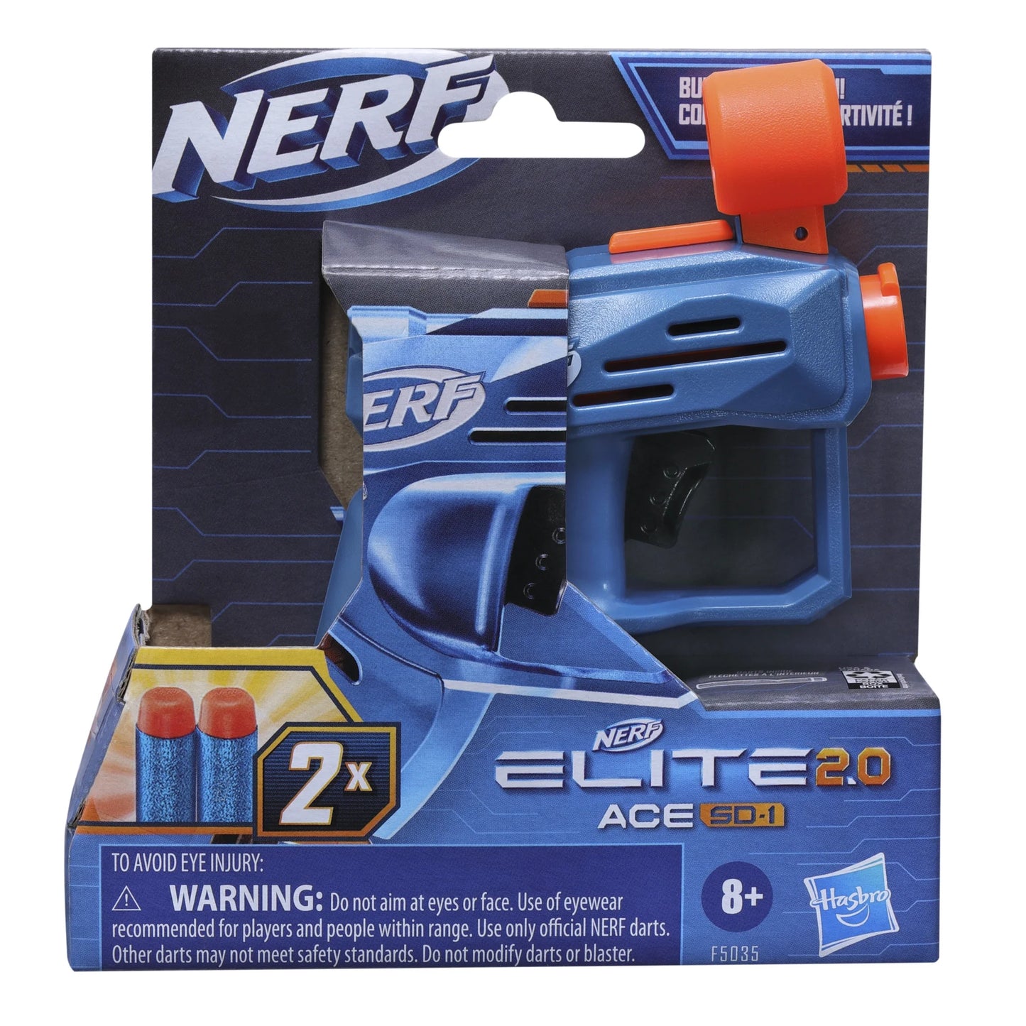 Nerf Elite 2.0 ACE SD-1 with extra Dart Storage Ages 8+