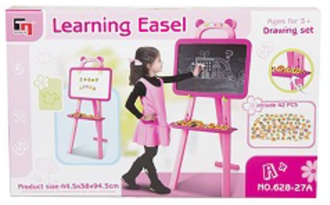 3-in-1 Learning Easel – Magnetic Whiteboard, Blackboard, and Educational Playset