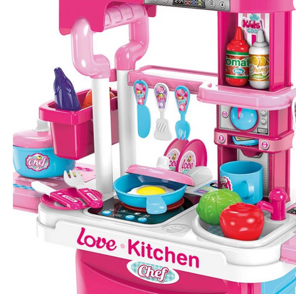 3-in-1 Kitchen Set – Chef Cook with Outfit and Mini Luggage for Kids 3+