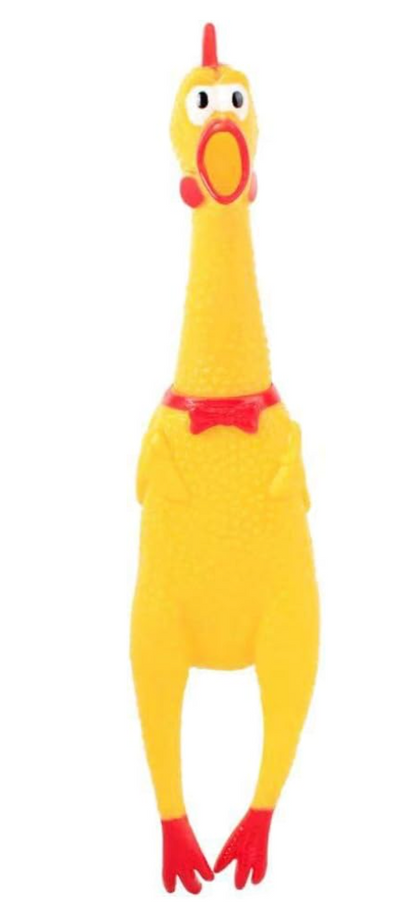 Shrilling Squeaky Rubber Chicken – Hilarious Noise-Making Novelty Toy - Age 6+