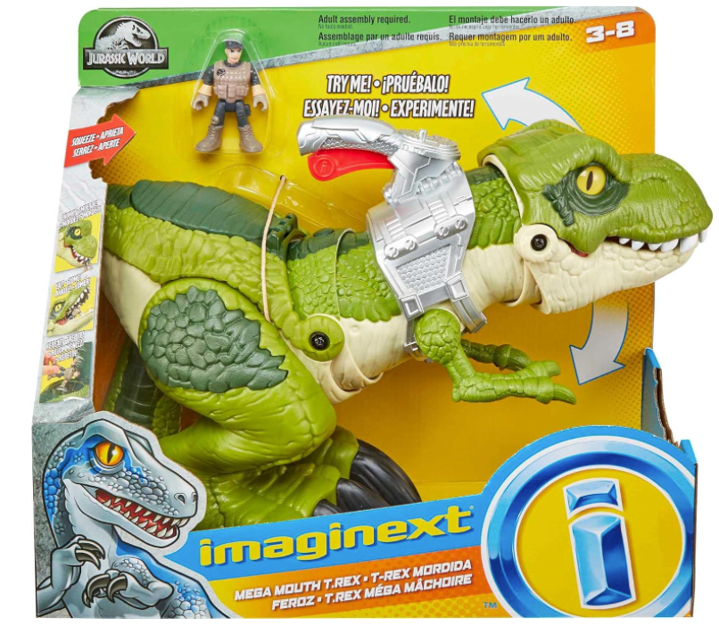 Imaginext Jurassic World Mega Mouth T. rex – Action-Packed Dinosaur Toy for Kids Ages 3+