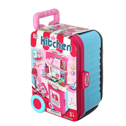 3-in-1 Kitchen Set – Chef Cook with Outfit and Mini Luggage for Kids 3+